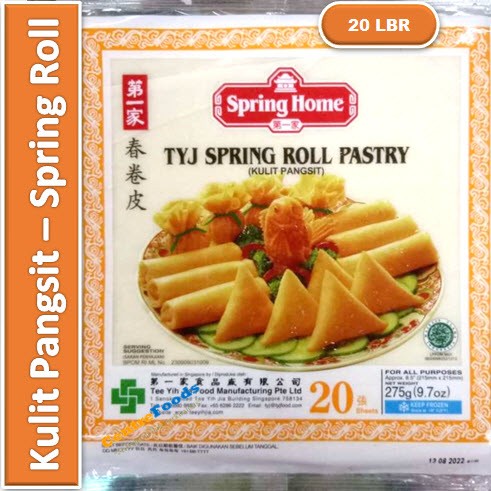

Kulit Pangsit - TYJ Spring Roll Pastry | Isi 20 Lbr [ Harga Per BKS ]