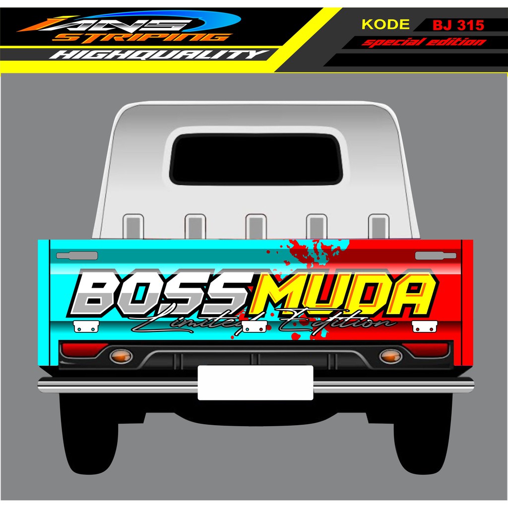 STICKER GRANMAX PICK UP / STIKER BAK BELAKANG GRANMAX / DECAL STICKER GRANMAX BOSS MUDA