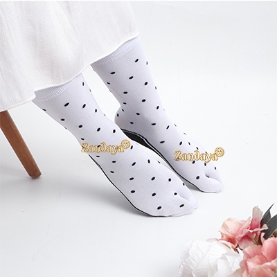 KAOS KAKI NILON PREMIUM JEMPOL WANITA MUSLIMAH MOTIF POLKADOT