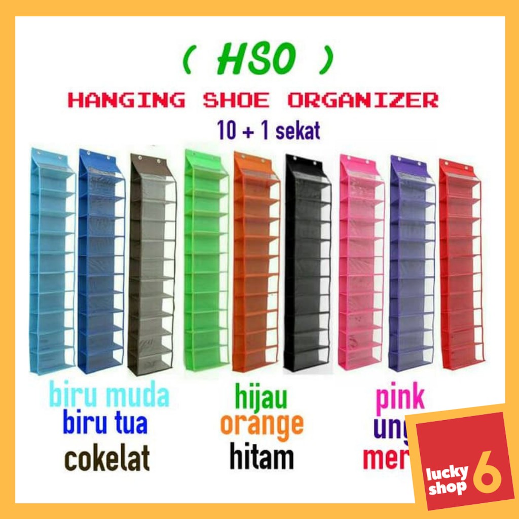 Hanging Shoes Organizer Hso - Rak Sepatu Gantung Tanpa Resleting