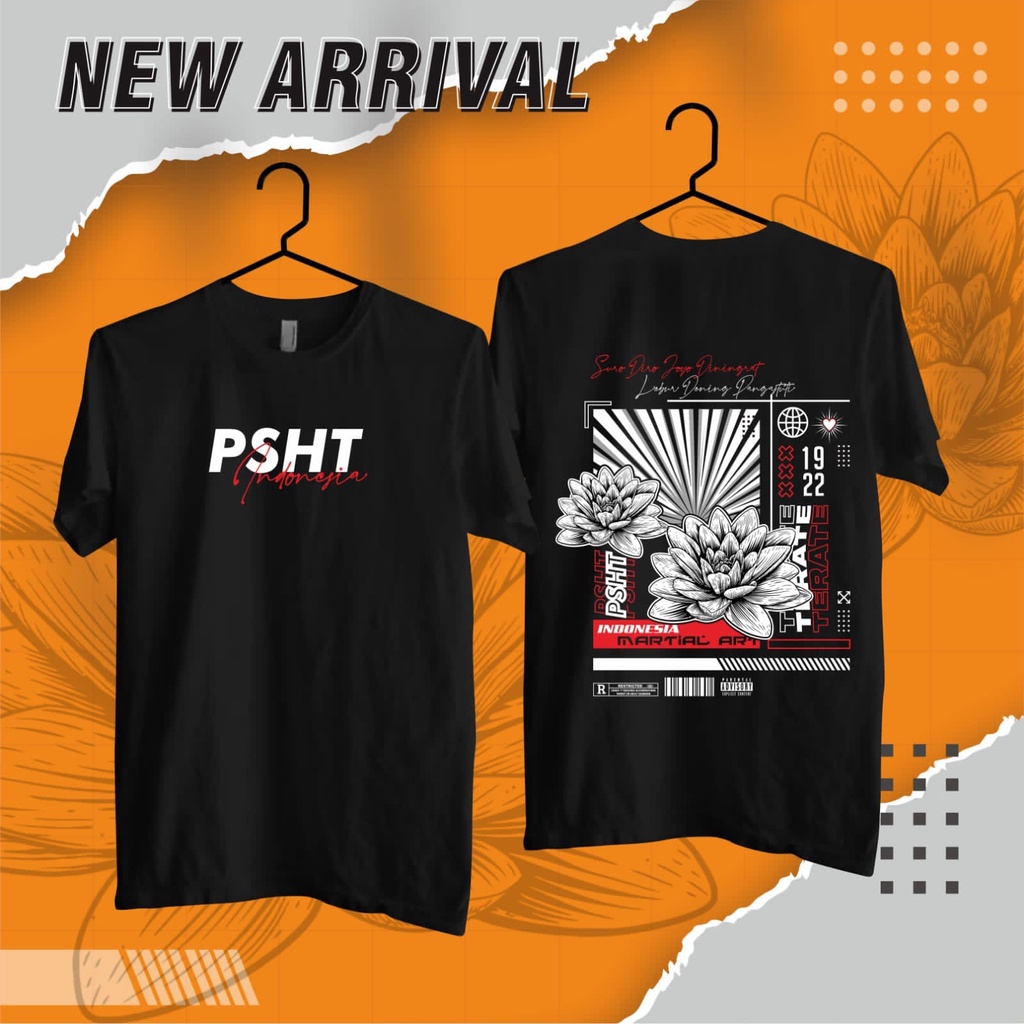 KAOS PSHT BUNGA TERATAI PUTIH