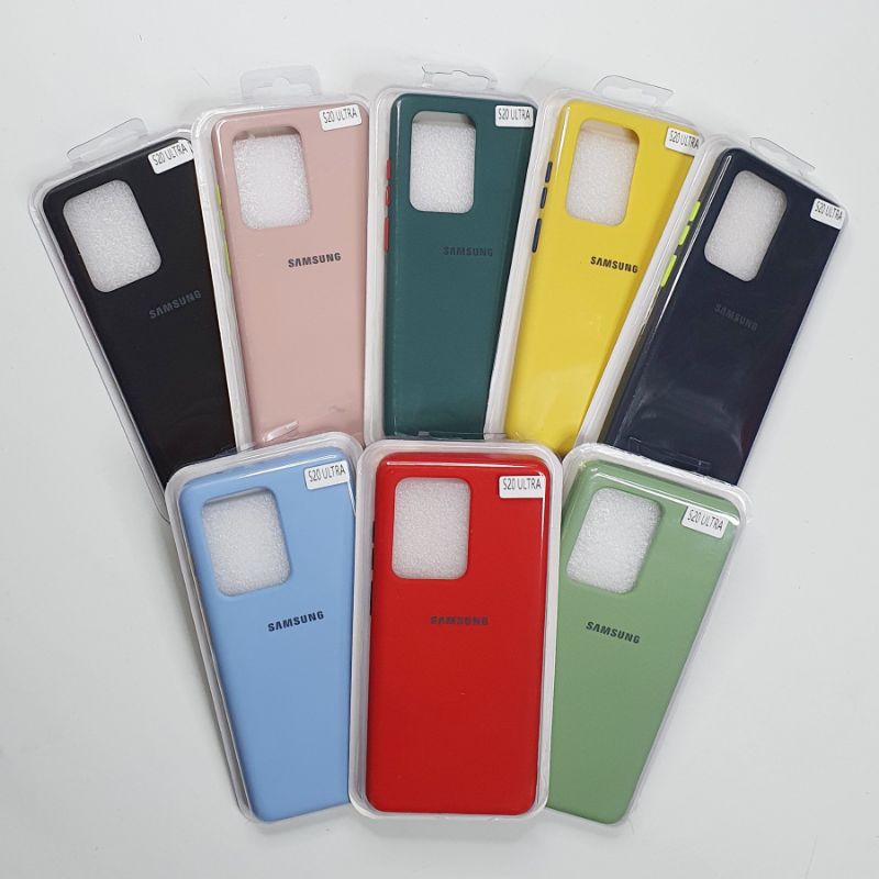 Samsung Galaxy S20 Ultra Macaron Tone Case / Silicone Macaron Colour Side button