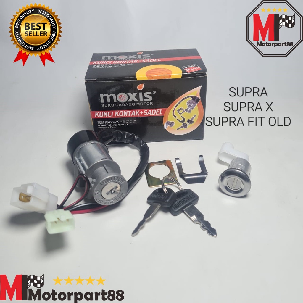 KUNCI KONTAK MOXIS ASSY SET DEPAN DAN JOK SUPRA LAMA X SUPRA FIT OLD