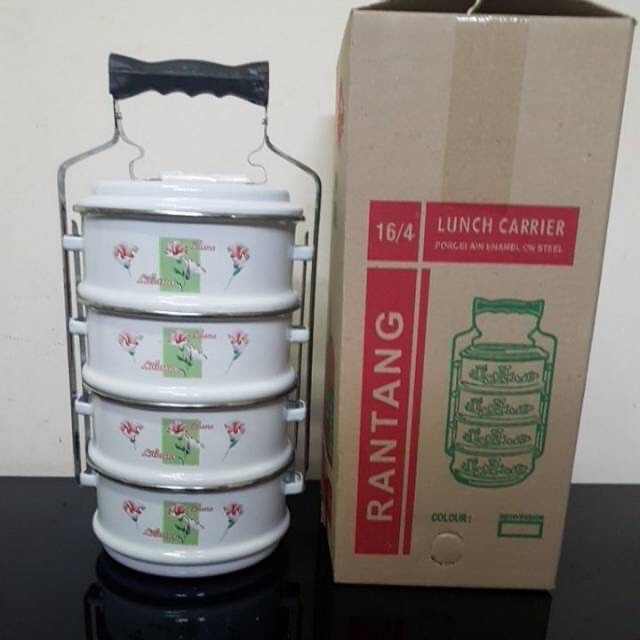 RANTANG ENAMEL 16 CM / 4 SUSUN LUNCH BOX EMPAT SUSUN KOTAK MAKAN