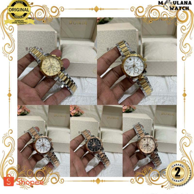 JAM TANGAN PRIA WANITA | RANTAI | KULIT | KARET | MURAH | PRIA BONIA BNB10426
