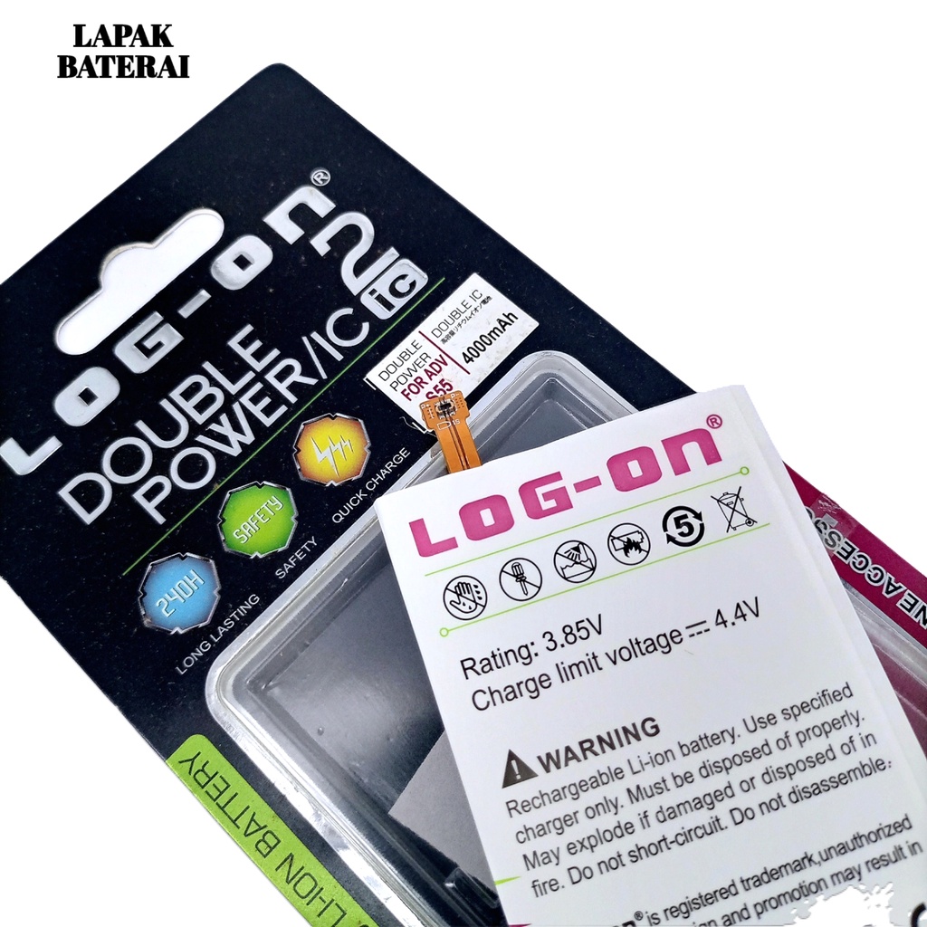 LOG - ON Advan S55 Star Note Baterai Double IC Protection Battery Batre