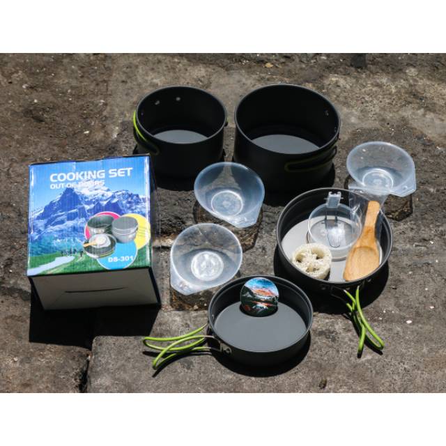 Alat Masak Camping Fullset Cooking Set DS 301 LWY Alat Masak Outdoor