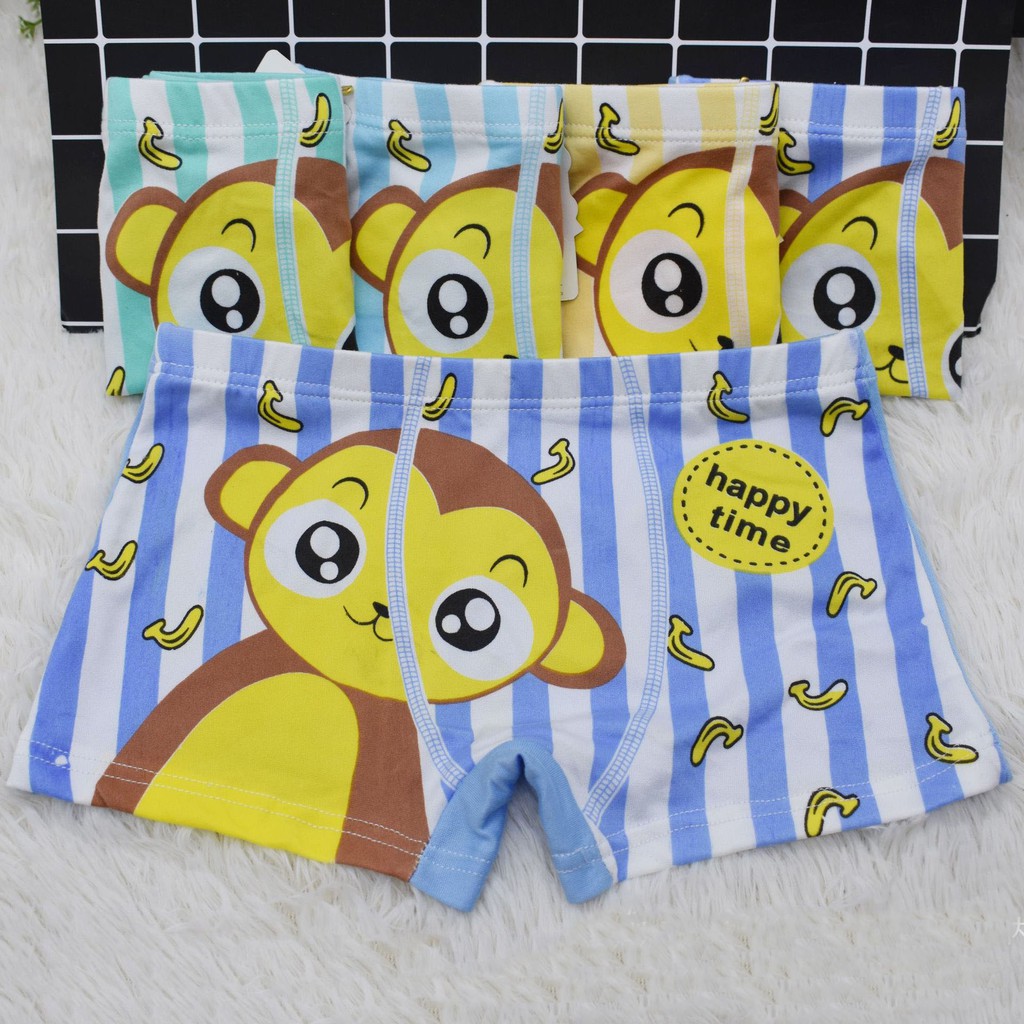 Celana dalam Anak laki laki Celana dalam Boxer Anak kartun motif Q01