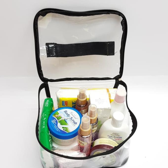 Terupdate - Tas Serba Guna Tas Kosmetik mika transparan P 25 x 20 x 15