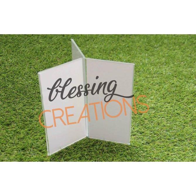 

Best Seller] Standing/Tempat Brosur Acrylic/Akrilik Food Tag Uk 10X21 Cm Segitiga