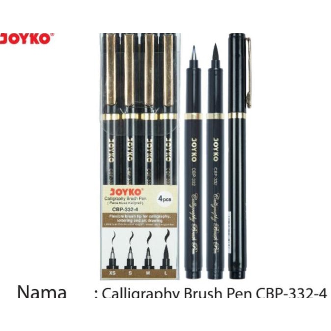 

[[COD]] CALLIGRAPHY BRUSH PEN / PENA KALIGRAFI CBP - 332-4 KOMPLIT Kode 506