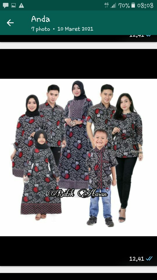 Batik Couple Keluarga Sania Ruffle Ori Ndoro Jowi Dnt Kembang Langit