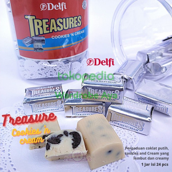 

Coklat Lebaran - Kue Lebaran Coklat Delfi Treasure Cookies 24Pcs Bpom Halal Mui