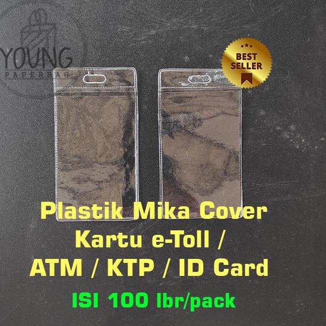 

hqpi926 Plastik eToll Mika / Cover Bening Kartu eToll / ATM / KTP / ID CARD 6x11 (1 PACK ISI 100) Diskon 2020