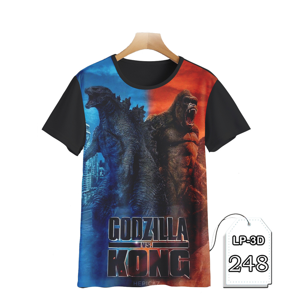 Baju Anak Godzilla vs KONG Baju Godzilla Kartun TV Anak Series DEWASA #LP3D-248