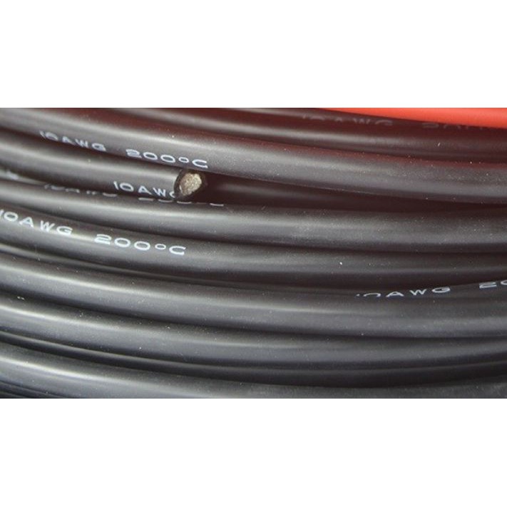 Kabel AWG 10 10AWG AWG10 Hitam (10cm)