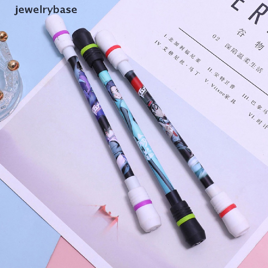 (jewelrybase) Pulpen Gel Dengan Lampu Led Bisa Berputar Untuk Pelajar