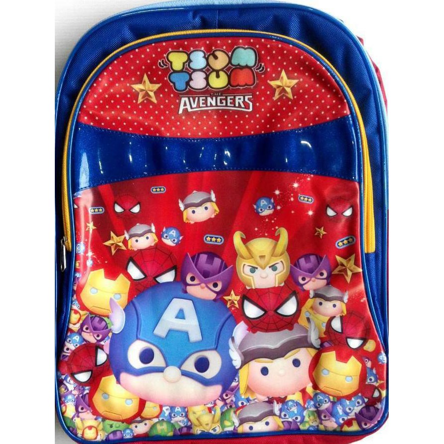 NEW Tas Ransel Anak Sekolah SD Tsum Tsum Marvel Avengers Best & Original