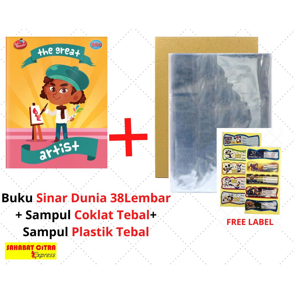 

PAKET LENGKAP 1 BUKU TULIS SINAR DUNIA 38 LEMBAR SAMPUL TEBAL 一套书本