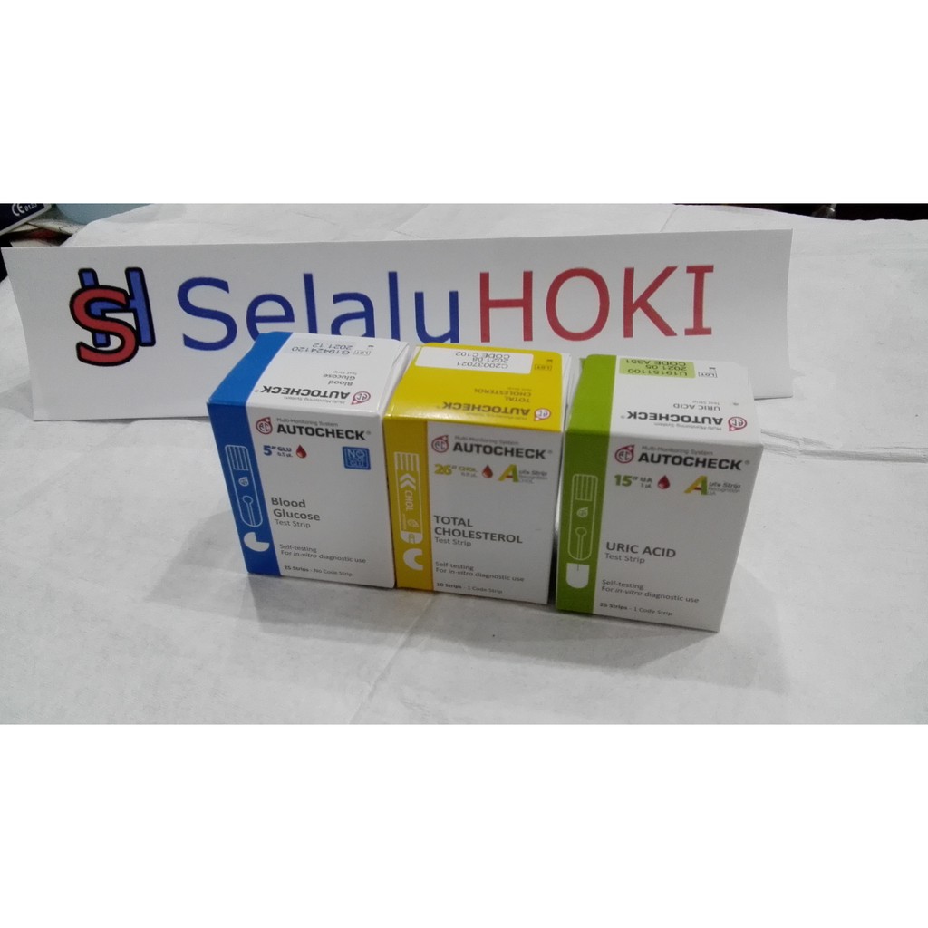

PAKET STRIP AUTOCHECK GULA , ASAM URAT , KOLESTEROL / STIK AUTO CHECK AUTOCEK GDS URIC CHOLESTEROL