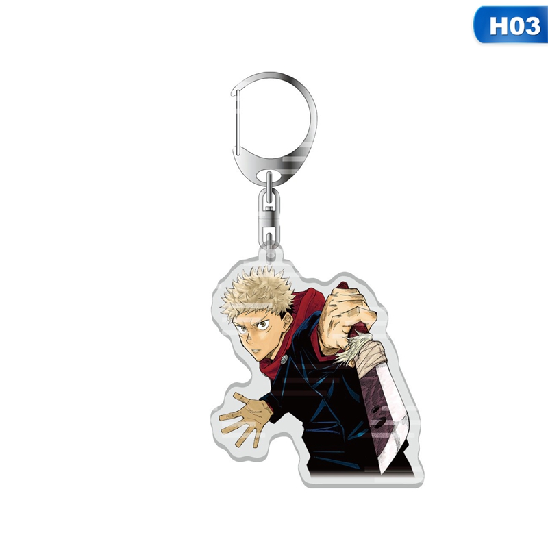 Jujutsu Kaisen Keychain Acrylic Two Side Key Ring Keyring Kugisaki Nobara Gojo Satoru Pendant Anime