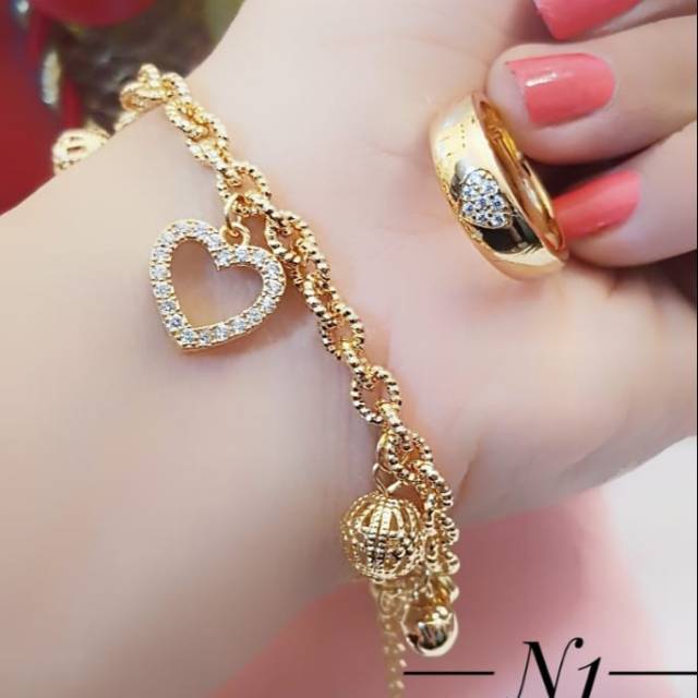 Gelang cincin xuping lapis emas 24k 2264