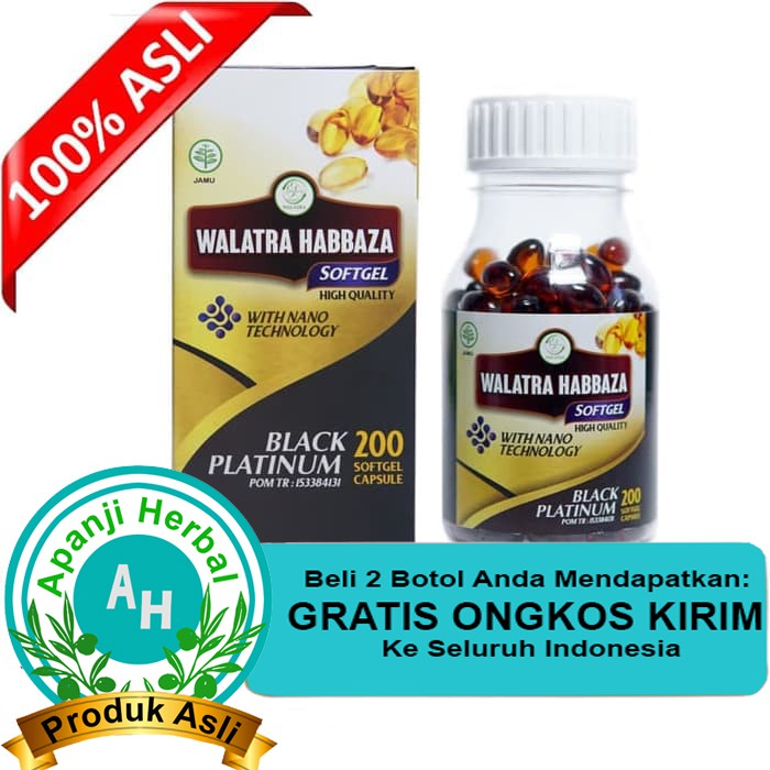 Obat Penyubur Pria mandul, Pengental Sperma Encer, Mengobati Varikokel Walatra Habbaza Softgel