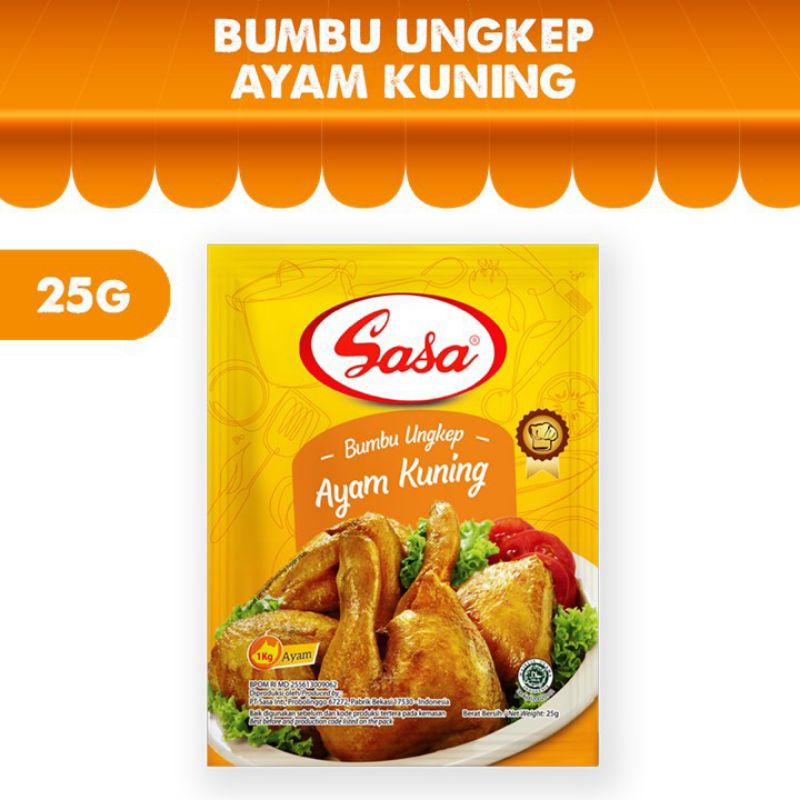 

Sasa Bumbu Ungkep Ayam Kuning 25g