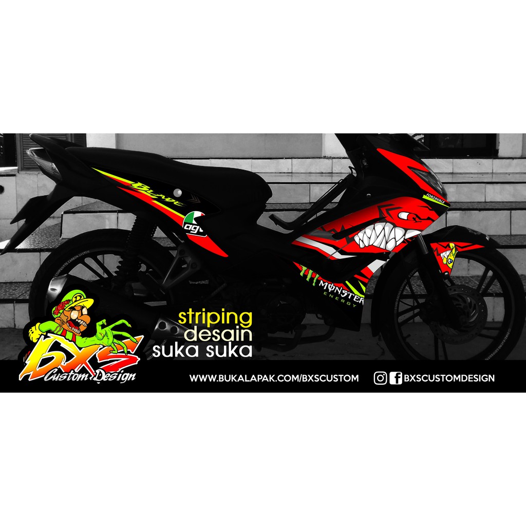 Striping HONDA BLADE DESAIN SUKA SUKA Shopee Indonesia