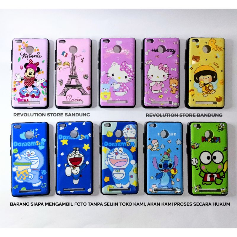 Silikon hp xiaomi redmi 3s / redmi 3x / redmi 3 pro karakter doraemon hello kitty mickey minnie mous