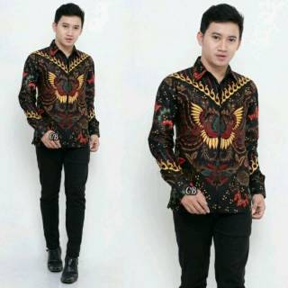  BAJU  BATIK  PRIA  LENGAN PANJANG JUMBO BIG  SIZE  BESAR 