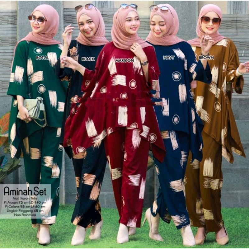 Gratis Ongkir - One Set Setelan Waka Waka Bnyak Motif Terbaru / One set wanita / Setelan Waka / Setekan Wanita / Setelan Pajamas Terbaru /  One Set Wanita Remaja Terbaru