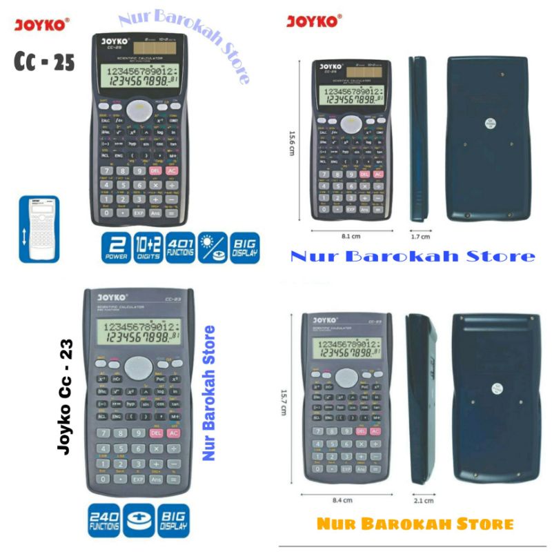 

Kalkulator Scientific Joyko CC - 25 dan Joyko CC - 23