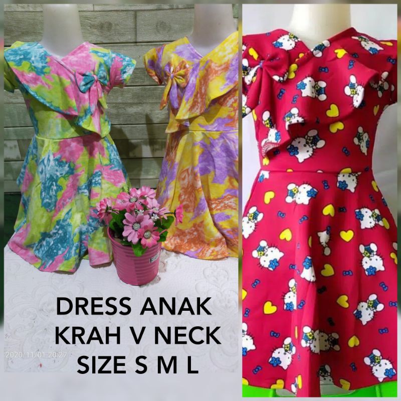 DRESS PAYUNG ANAK RUMBAI KRAH V//SIZE S M L