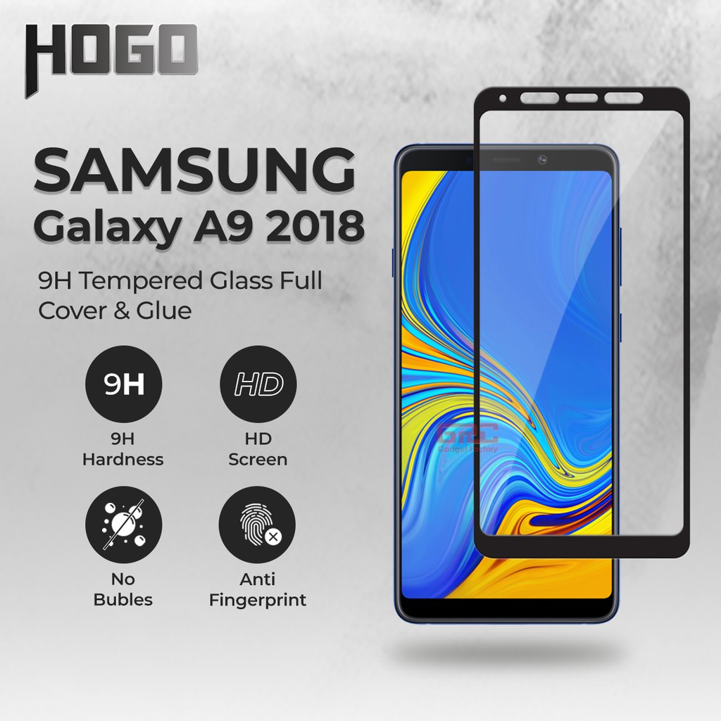 SAMSUNG Galaxy A9 2018 Tempered Glass HOGO Full Cover Glue