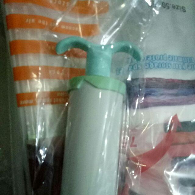 Ombotak Paket Mudik Vacuum Bag Set Isi 8 + 1 Pompa Vakum Storage Bundling 9in1