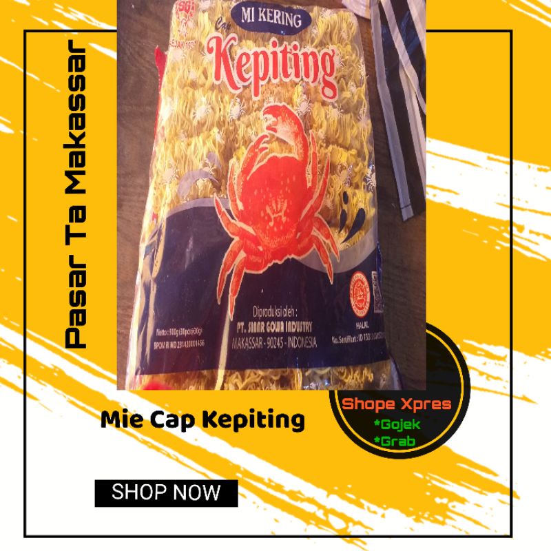 

Mie Kering Cap Kepiting isi 30 / Pasar onlinr Makassar