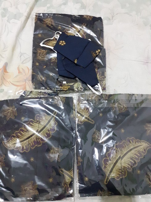 Kemeja Batik Ulu Kamulyan Navy Full Furing Katun Halus Sragenan Size M-xxl Asli Solo
