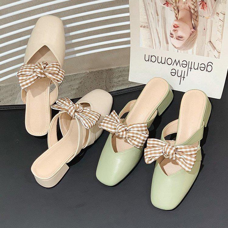 Free Box Sepatu Heels Chunky Sanda Wanita Korea NS7724 Sepatu Jakarta Sepatu Hak Wanita Import Sandal Heel Kekinian