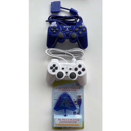 Stick ps2 warna stabilo paket(stick 2pcs)(converter 1pcs)promo