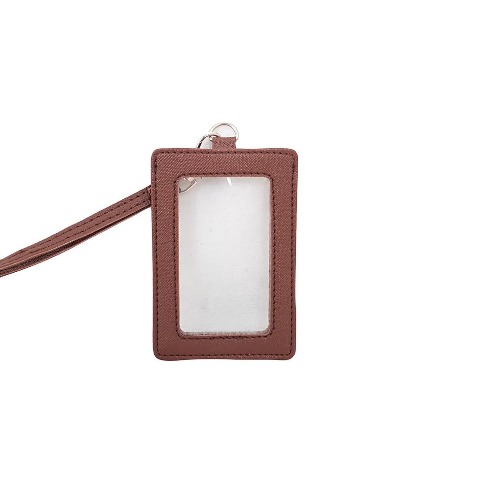 

Best Seller.. Lanyard Mika ID Card Holder Plastik Bolak Balik ID Card Name Tag Kulit Dua Sisi Transp