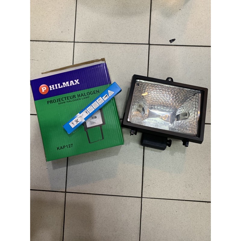 Kap Lampu Halogen 500W 500 Watt Set Cina