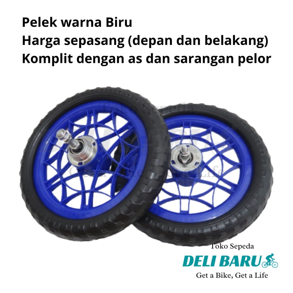 Ban buta Ban busa Ban mati velg 12 inch komp besi sepeda anak