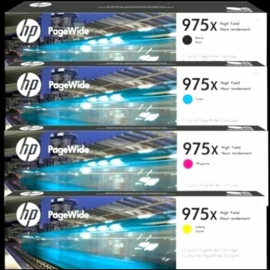PAKETAN TINTA HP 975X BLACK & 975X COLOUR ORIGINAL
