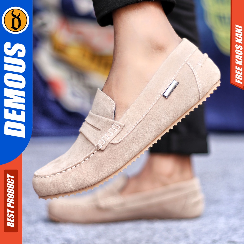 DEMOUS CELTIK - Sepatu Slip On Casual Hitam Pria