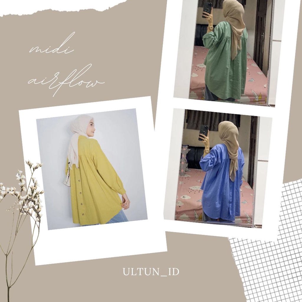 RIKA TOP BLOUSE PREMIUM LINEN HIGH QUALITY100% ORIGINAL100% RAKINA