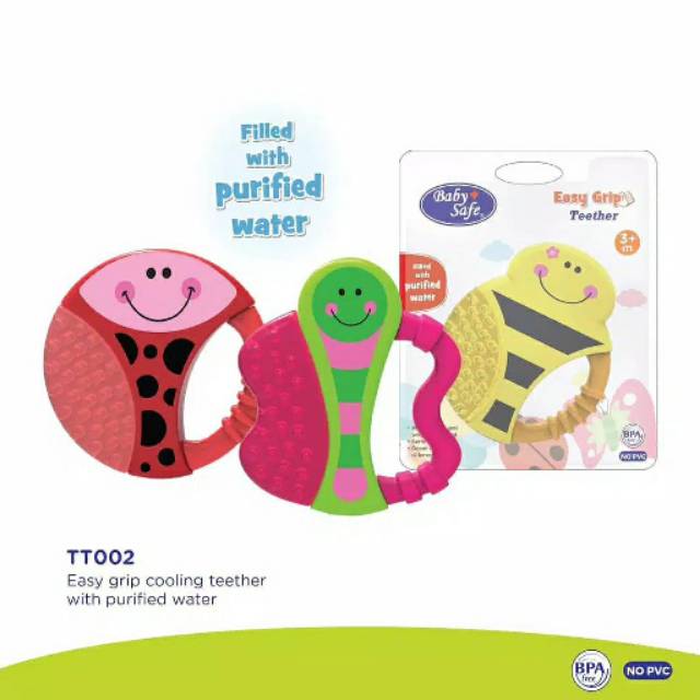 Baby Safe Easy Grip Cooling Teether TT002 - Gigitan Bayi Baby Safe