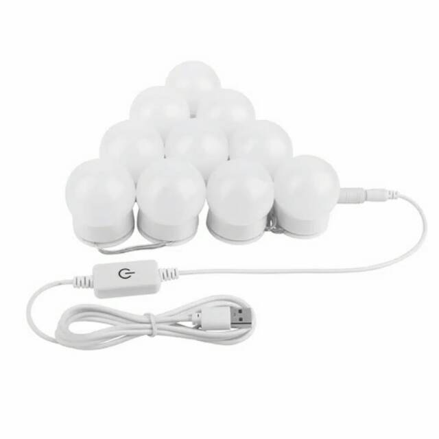10pcs Vanity LED Lamp Make Up Lampu Meja Rias Lampu Kaca Mirror Lights