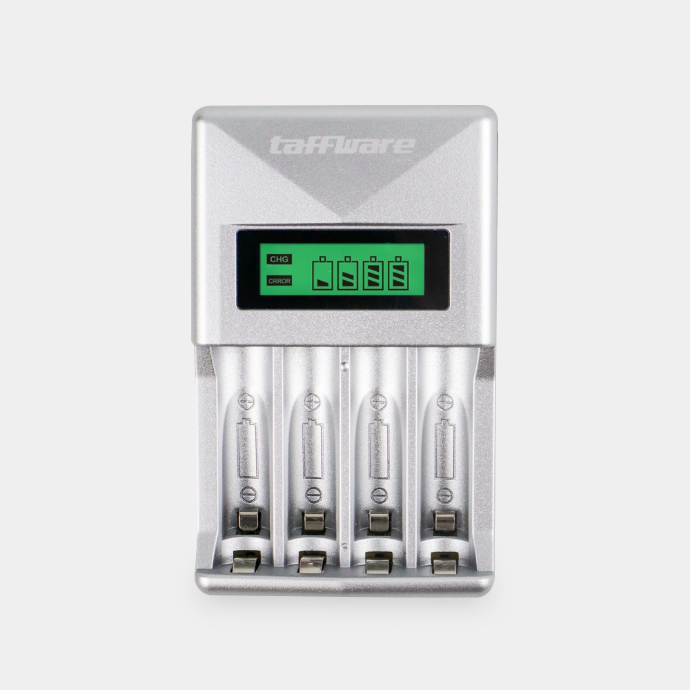 Charger Baterai 4 Slot AA AA LCD Display for AA AAA NiMh NiCd - Original Taffware