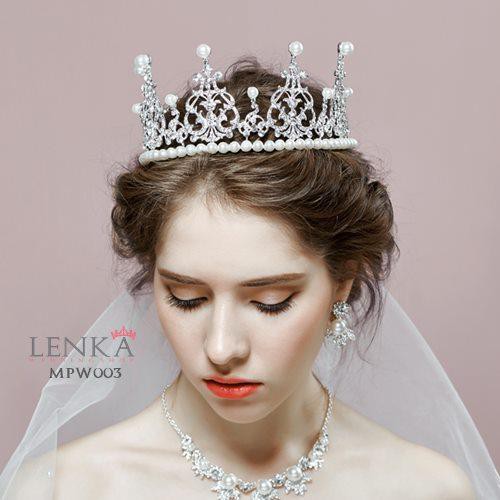 [READY STOK] MAHKOTA PESTA BRIDAL AKSESORIS PERNIKAHAN MUTIARA MPW003